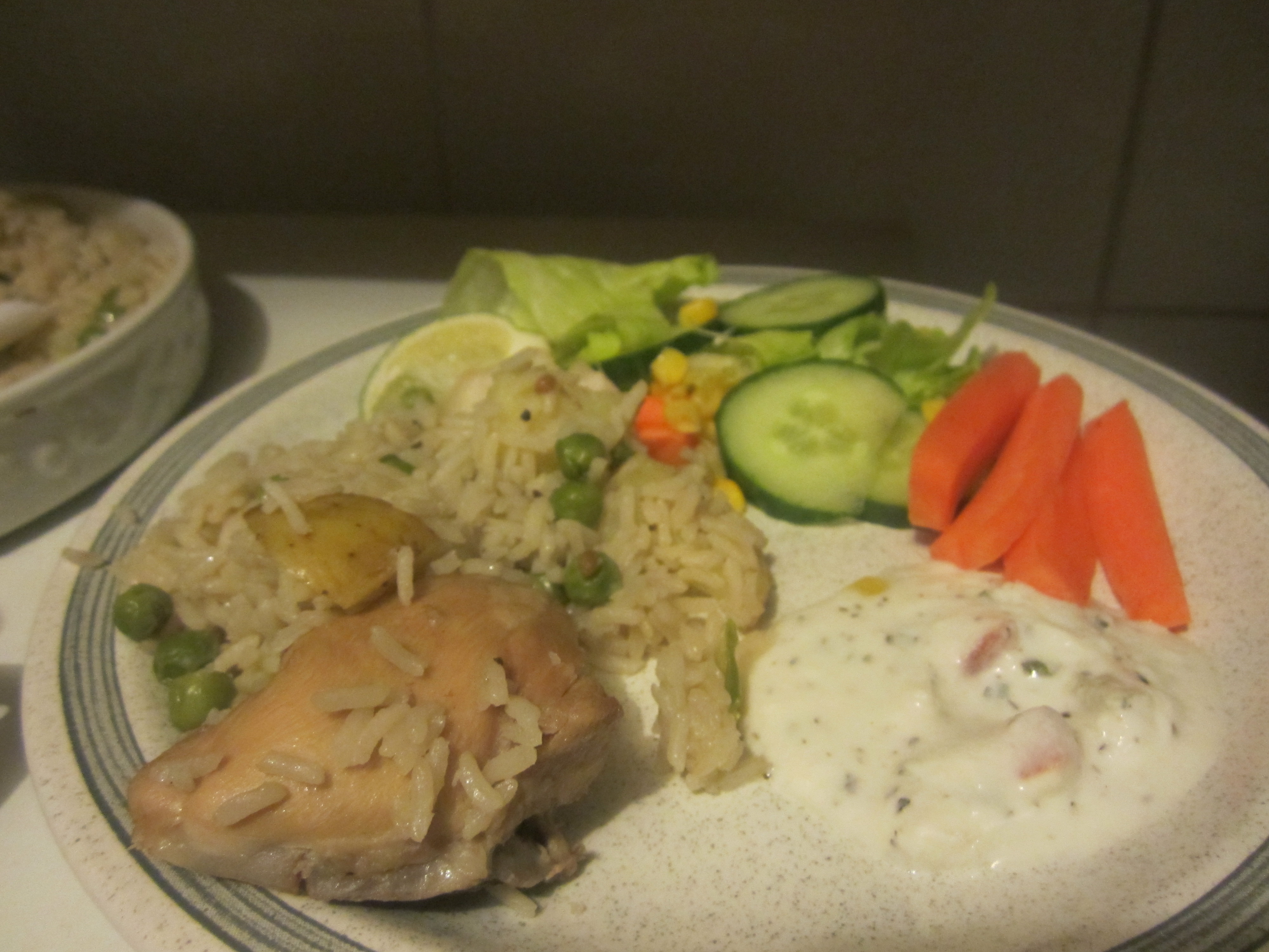 My Iftar Plate- 2 x serving of Rice with Salad and Yogurt