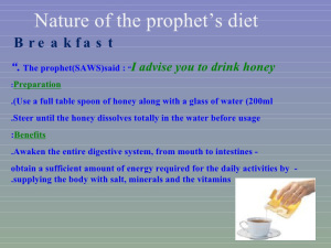 I Eat The Way Prophet Eats